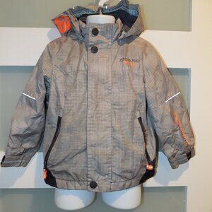 LONDON FOG Boy's 54E18 Poly Lined Grey Dots Jacket Size 3T READ BELOW